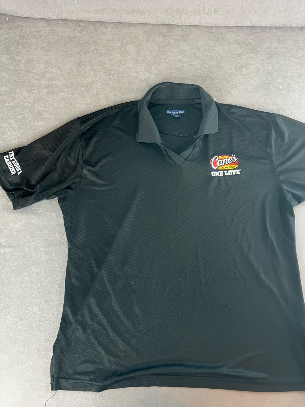 & Other Stories Black Polo with Embroidered Logo